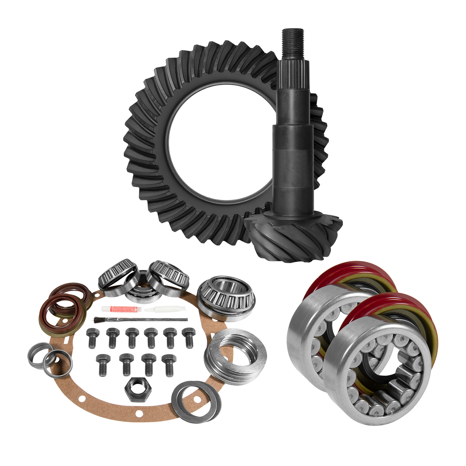 8.6" GM 4.88 Rear Ring & Pinion, Install Kit, Axle Bearings & Seal 