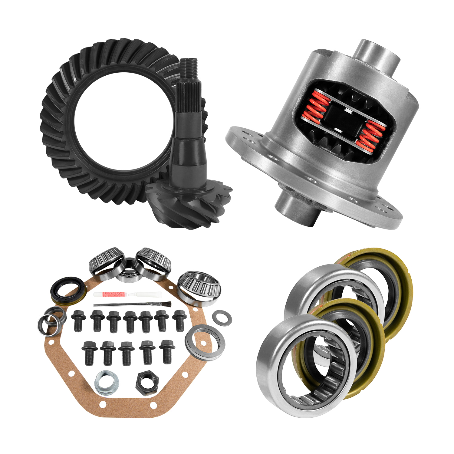 ZF 9.25" CHY 3.21 Rear Ring & Pinion, Install Kit, Posi, Axle Bearings & Seals 