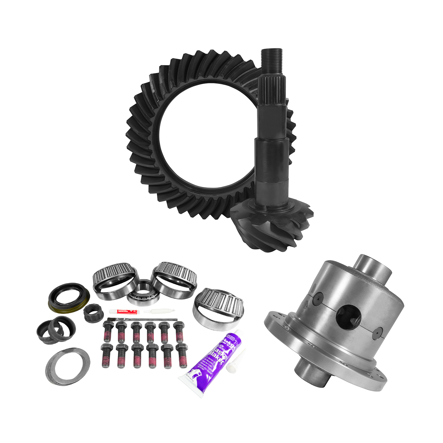 11.5" AAM 4.56 Rear Ring & Pinion, Install Kit, Posi, 4.125" OD Pinion Bearing 