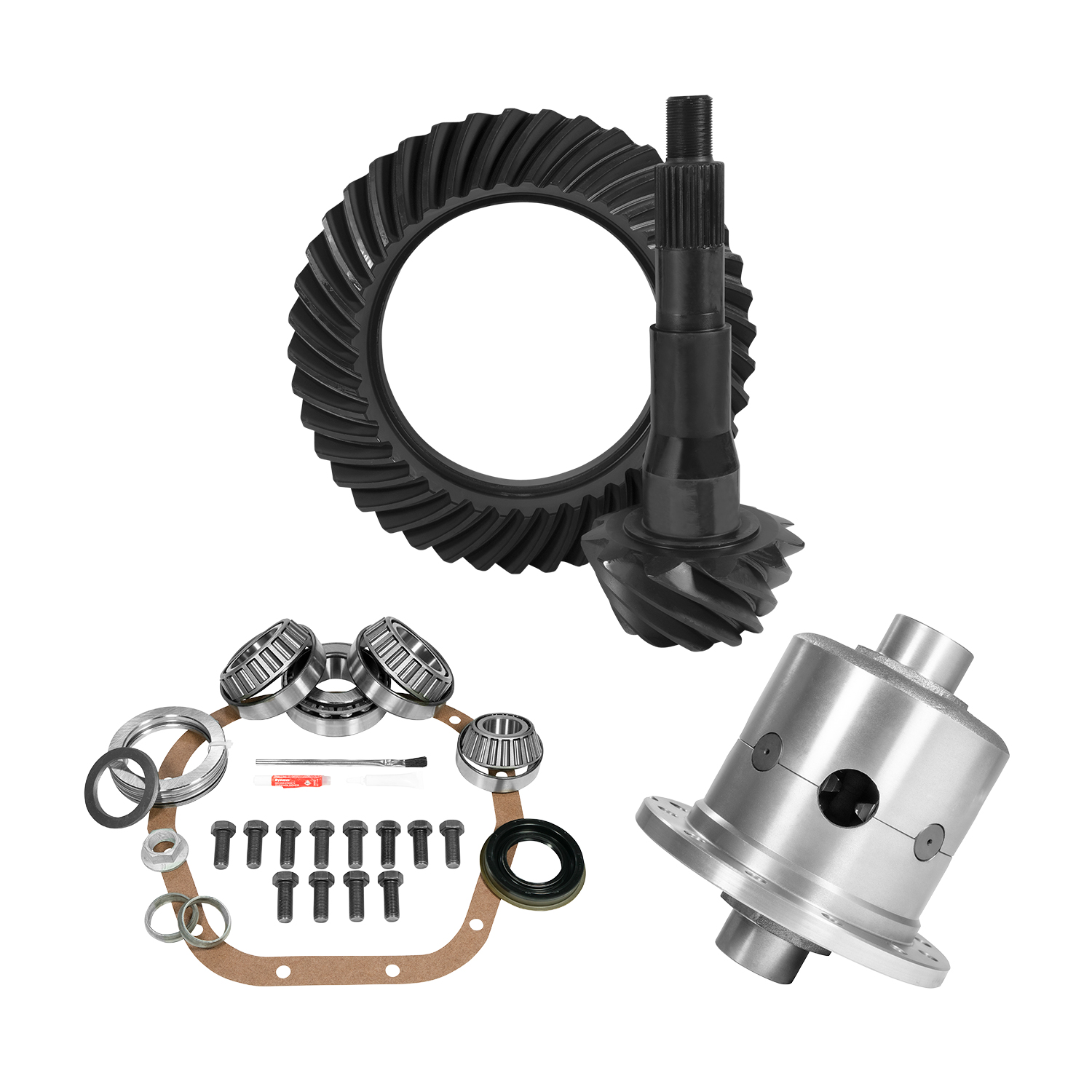 10.5" Ford 3.73 Rear Ring & Pinion, Install Kit, 35 Spline Posi 