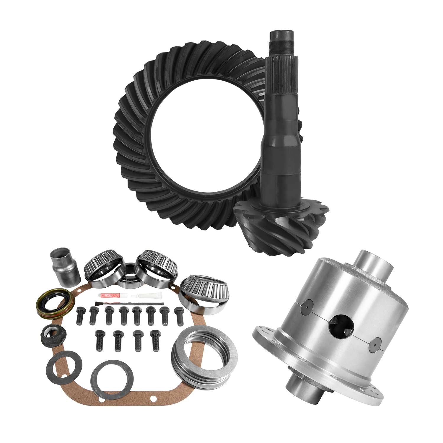 10.5" Ford 3.73 Rear Ring & Pinion, Install Kit, 35 Spline Posi 