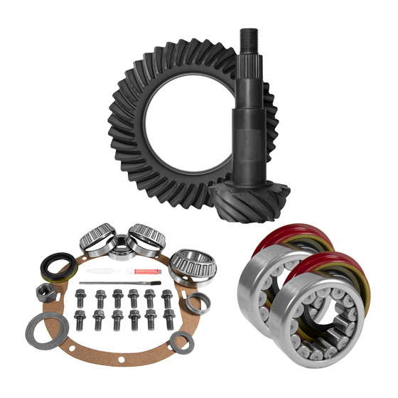 8.5" GM 3.73 Rear Ring & Pinion, Install Kit, Axle Bearings, 1.78" Case Journal