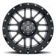 ICON Alloys Alpha, Gloss Black, Milled Windows, 20x9 / 5x150, 16mm OS, 5.625" BS