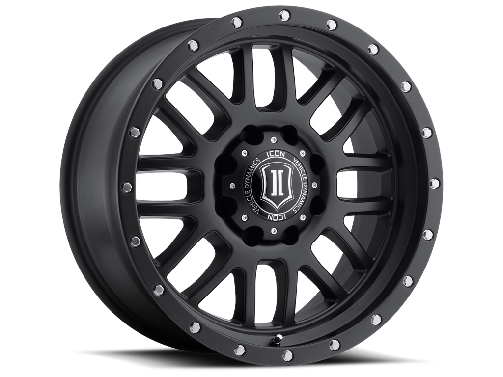 ICON Alloys Alpha, Satin Black, 20 x 9 / 8 x 180, 12mm Offset, 5.5" BS