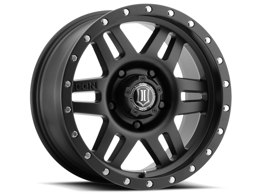 ICON Alloys Six Speed, Satin Black, 17 x 8.5 / 5 x 150, 25mm Offset, 5.75" BS