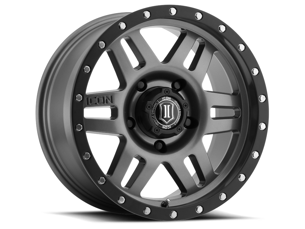 ICON Alloys Six Speed, Gun Metal, 17 x 8.5 / 6 x 5.5, 0mm Offset, 4.75" BS