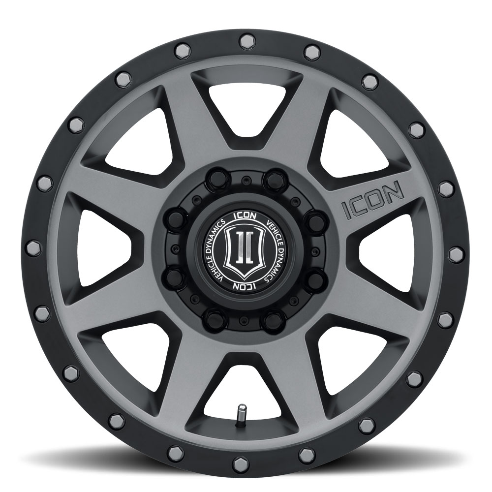 ICON Alloys Rebound HD, Titanium, 17 x 8.5 / 8 x 6.5, 13mm Offset, 5.25" BS