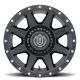 ICON Alloys Rebound HD, Satin Black, 17 x 8.5 / 8 x 170, 6mm Offset, 5" BS