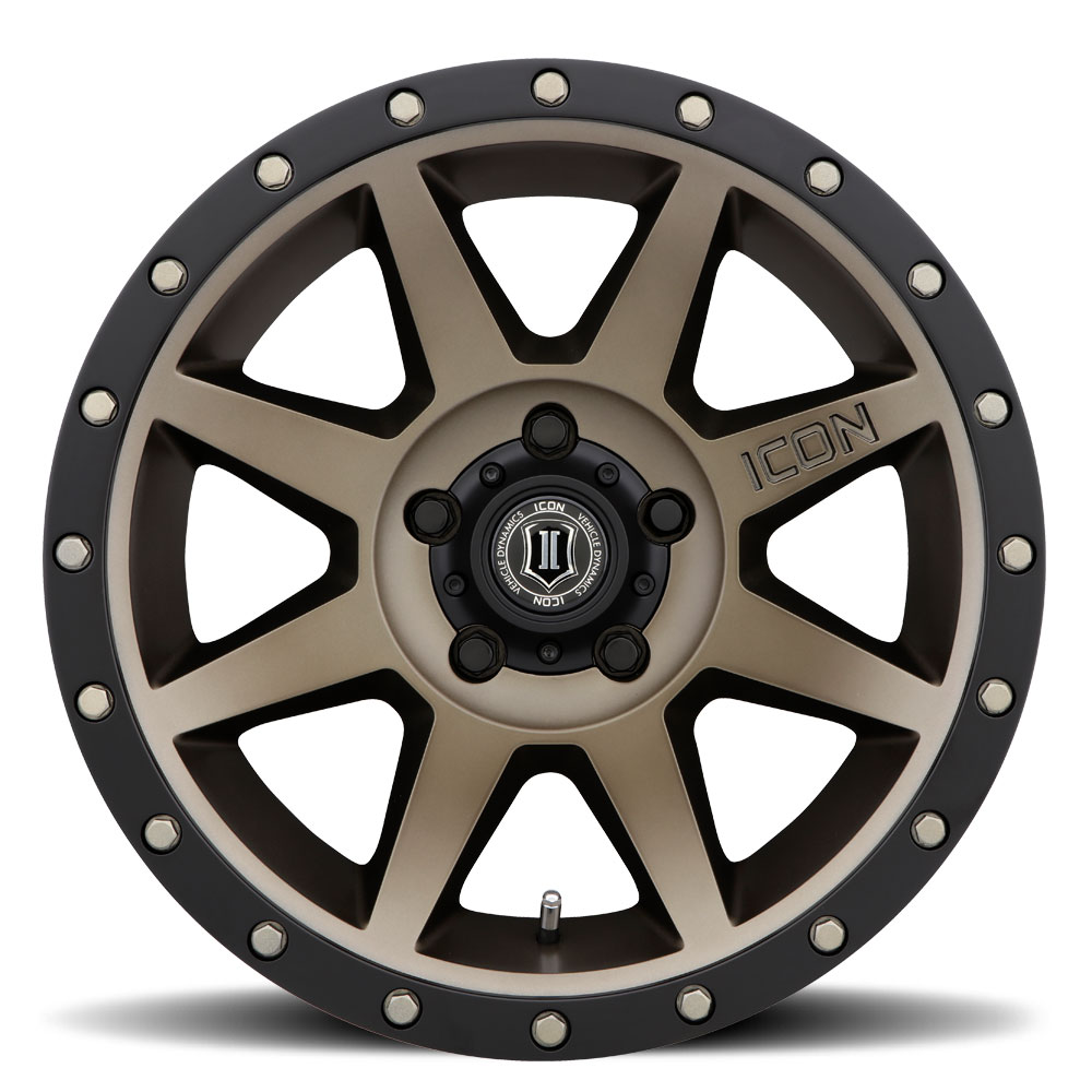 ICON Alloys Rebound, Bronze, 17 x 8.5 / 5 x 5.5, 0mm Offset, 4.75" BS