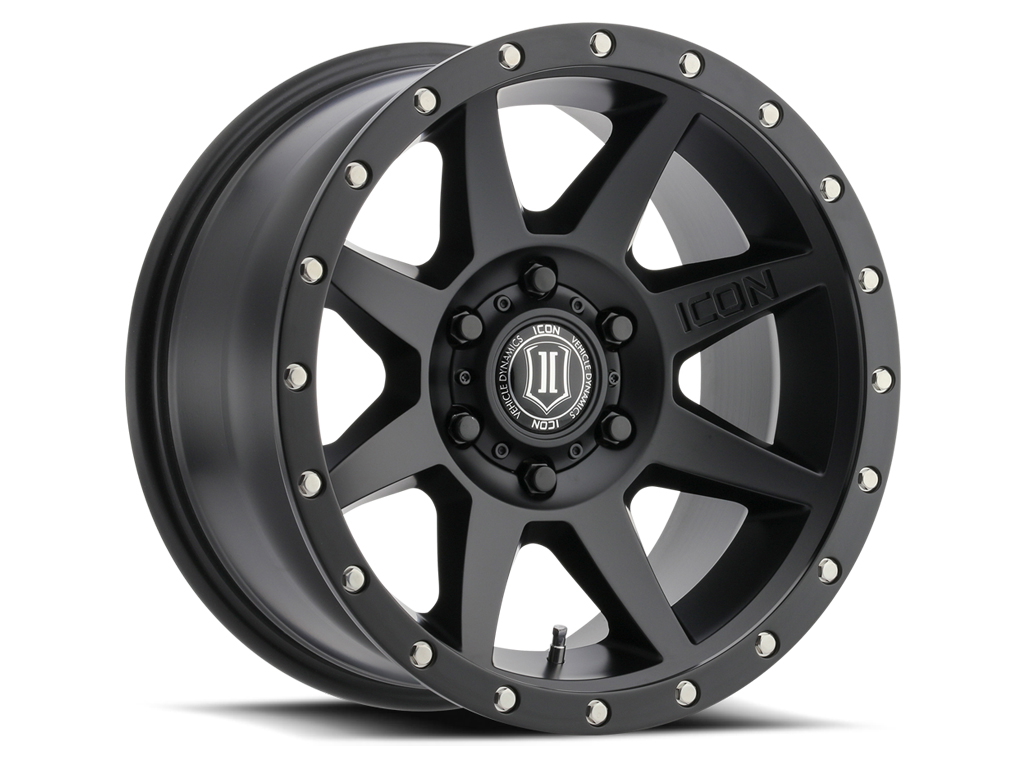 ICON Alloys Rebound, Satin Black, 17 x 8.5 / 6 x 120, 0mm Offset, 4.75" BS