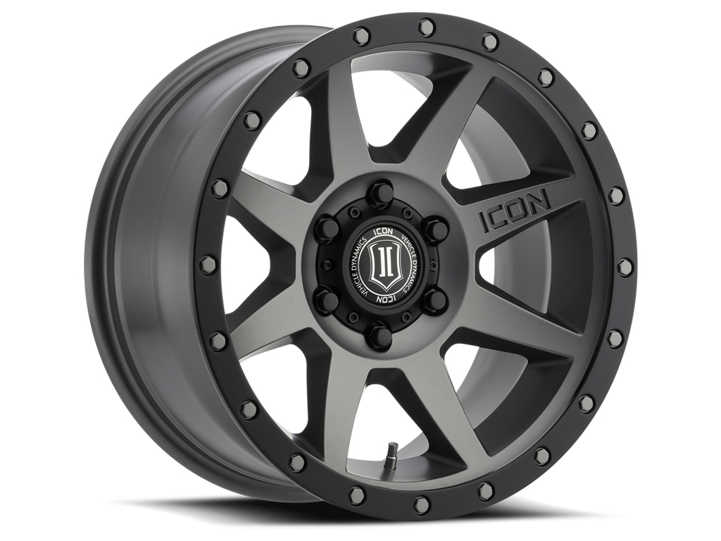 ICON Alloys Rebound, Titanium, 18 x 9 / 5 x 5, -12mm Offset, 4.5" BS