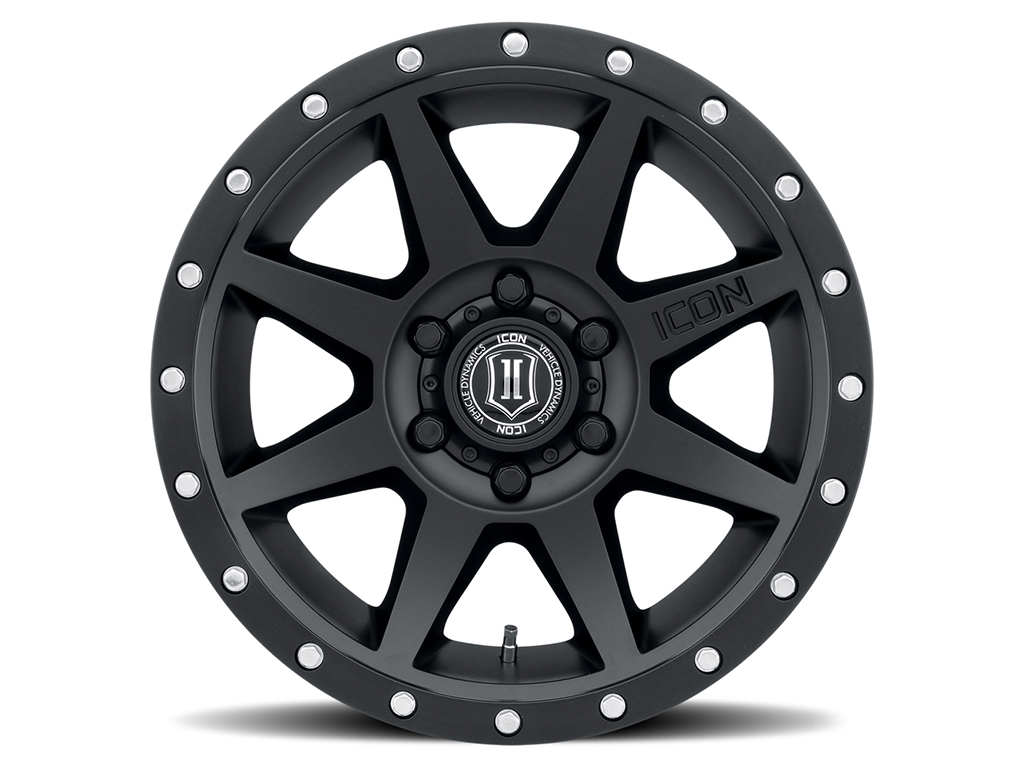 ICON Alloys Rebound, Satin Black, 18 x 9 / 6 x 5.5, 0mm Offset, 5" BS