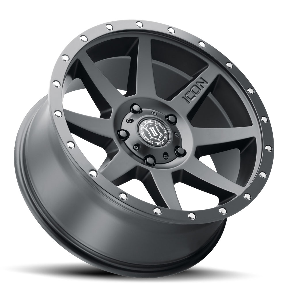 ICON Alloys Rebound, Satin Black, 20 x 9 / 6 x 135, 16mm Offset, 5.625" BS