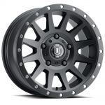 ICON Alloys Compression, Satin Black, 17 x 8.5 / 5 x 150, 25mm Offset, 5.75" BS