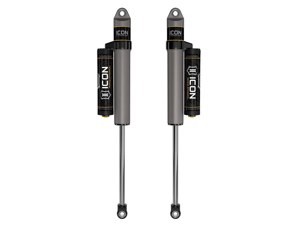 ICON 1999-2024 Ford F-250/F-350 Super Duty, 3-6” Lift, Rear, V.S. 2.5 Aluminum Series Shock Absorbers, Piggyback Reservoir, Pair