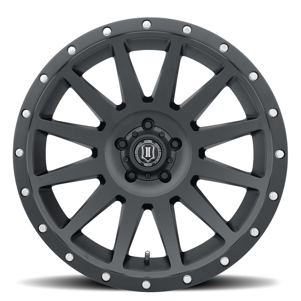 ICON Alloys Compression, Satin Black, 20 x 10 / 5 x 150, -19mm Offset, 4.75" BS