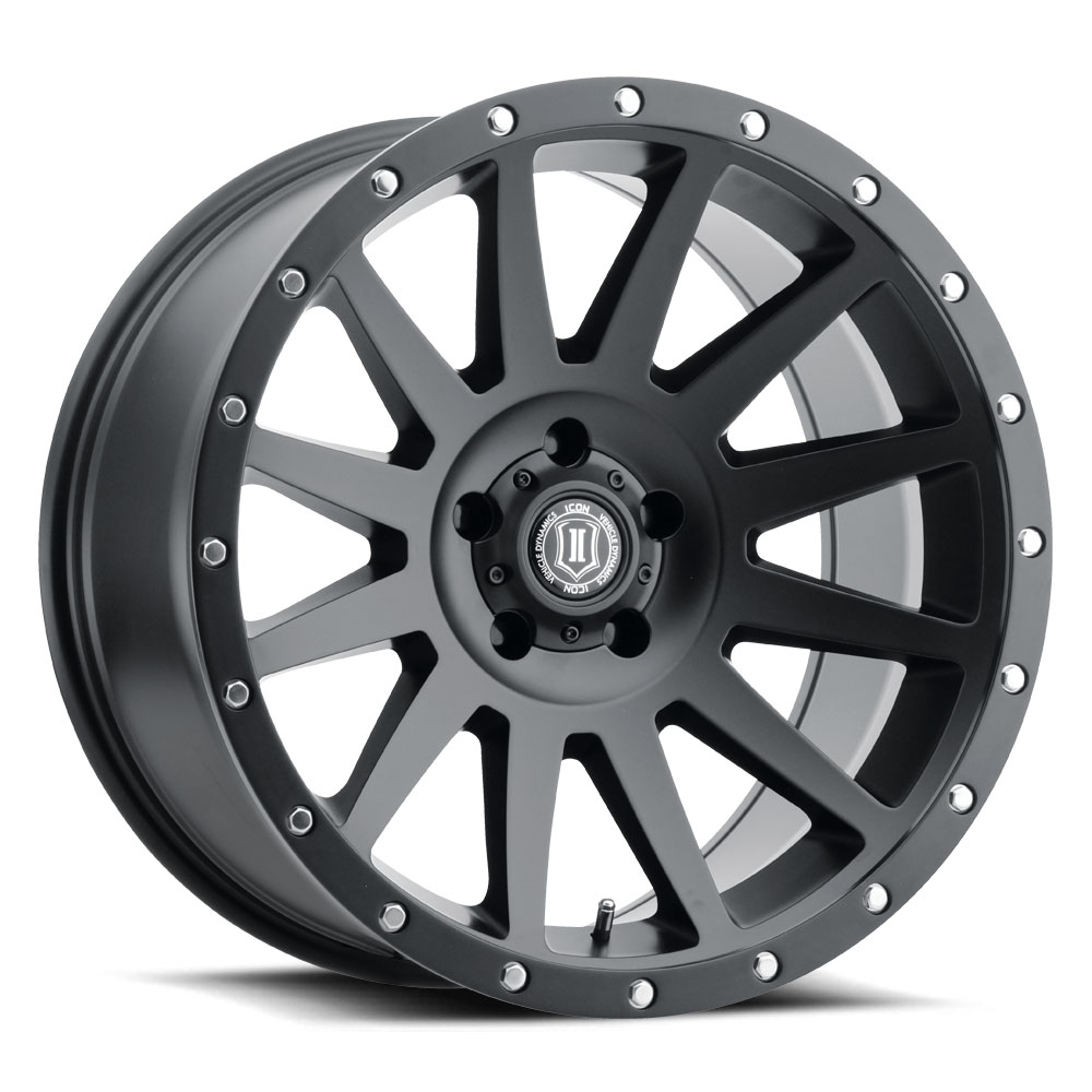 ICON Alloys Compression, Satin Black, 20 x 10 / 6 x 135, -19mm Offset, 4.75" BS