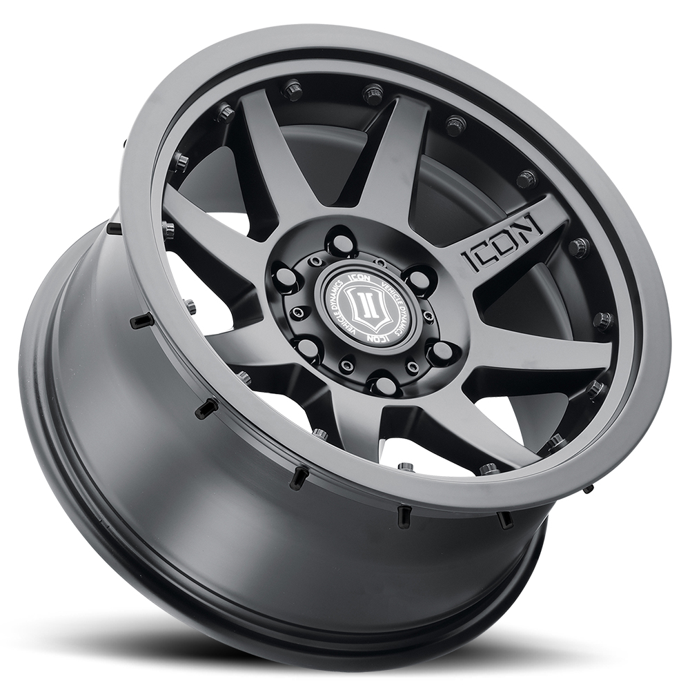 ICON Alloys Rebound Pro, Satin Black, 17 x 8.5 / 6 x 135, 6mm Offset, 5" BS