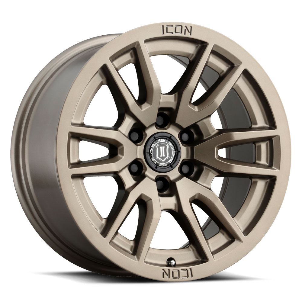 ICON Alloys Vector 6, Bronze, 17 x 8.5 / 6 x 120, 0mm Offset, 4.75" BS