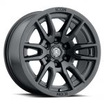 ICON Alloys Vector 6, Satin Black, 17 x 8.5 / 6 x 120, 0mm Offset, 4.75" BS