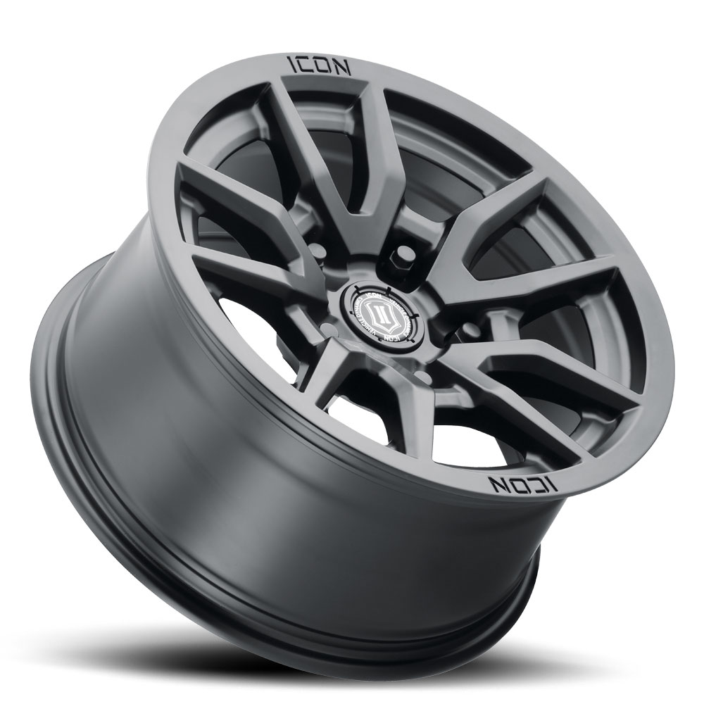 ICON Alloys Vector 5, Satin Black, 17 x 8.5 / 5 x 150, 25mm Offset, 5.75" BS