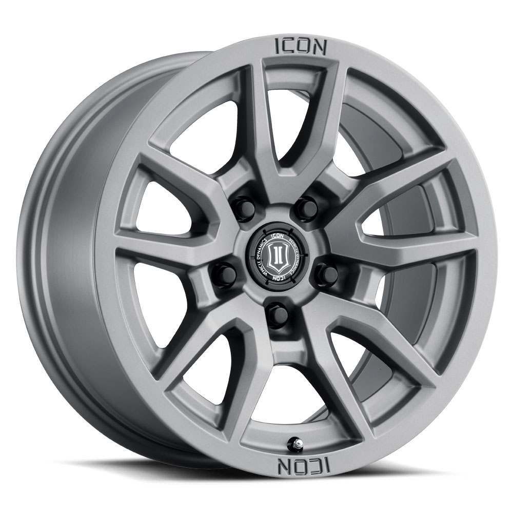 ICON Alloys Vector 5, Titanium, 17 x 8.5 / 5 x 5, -6mm Offset, 4.5" BS