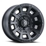 ICON Alloys Thrust, Satin Black, 17 x 8.5 / 5 x 5, -6mm Offset, 4.5" BS