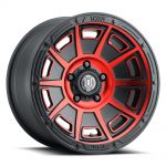 ICON Alloys Victory, Satin Black w/Red, 17 x 8.5 / 6 x 135, 6mm Offset, 5" BS