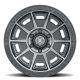 ICON Alloys Victory, Smoked Satin Black, 17 x 8.5 / 6 x 135, 6mm Offset, 5" BS