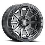 ICON Alloys Victory, Smoked Satin Black, 17 x 8.5 /6 x 120, 0mm Offset, 4.75" BS