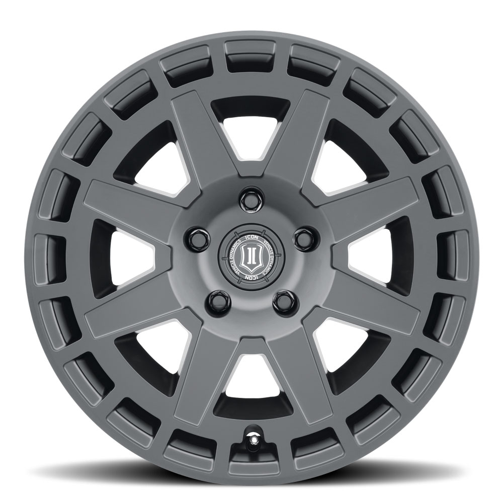 ICON Alloys Compass, Satin Black, 17 x 8.5 / 6 x 135, 6mm Offset, 5" BS