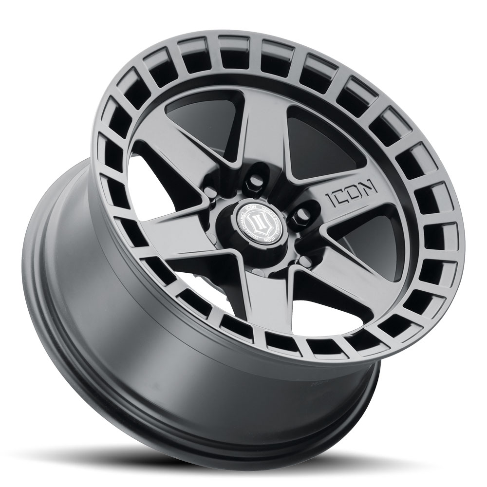 ICON Alloys Raider, Satin Black, 17 x 8.5 / 6 x 120, 0mm Offset, 4.75" BS