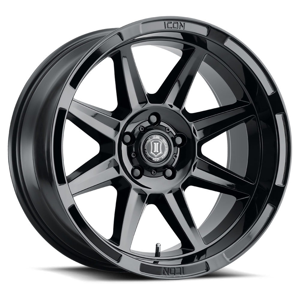 ICON Alloys Bandit, Gloss Black, 20 x 10 / 6 x 150, -24mm Offset, 4.5" BS