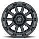 ICON Alloys Recoil, Gloss Black, 20 x 10 / 6 x 150, -24mm Offset, 4.5" BS