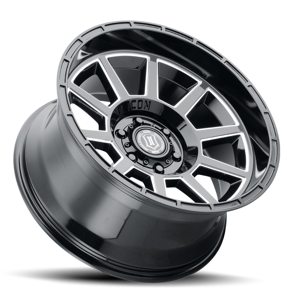 ICON Alloys Recoil, Gloss Black w/Milled Windows, 20x10/6x150, -24mm OS, 4.5" BS