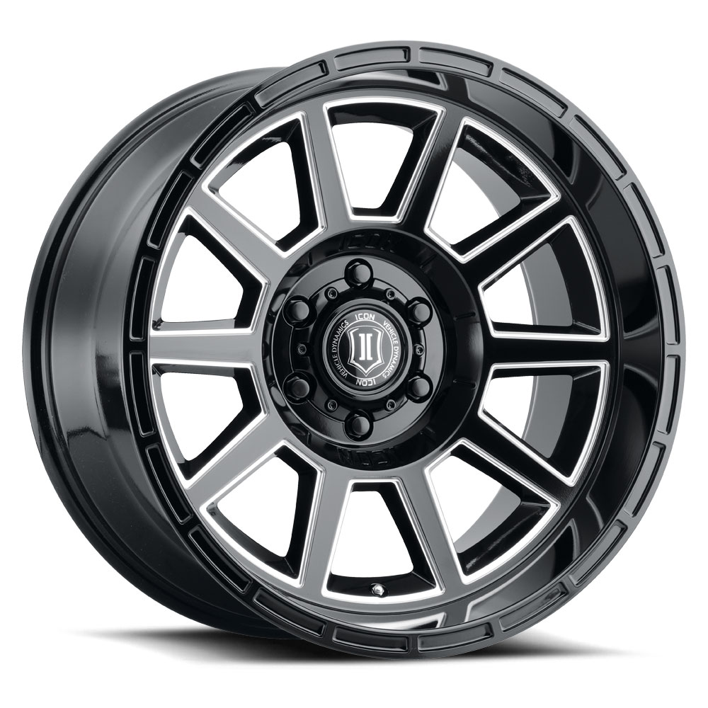 ICON Alloys Recoil, Gloss Black w/Milled Windows, 20x10/6x135, -24mm OS, 4.5" BS