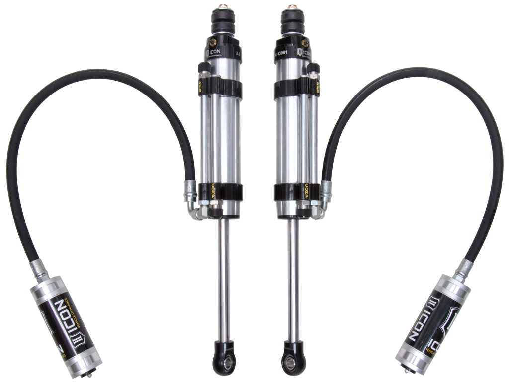 ICON 2007-2014 Toyota FJ Cruiser/2003-2024 Toyota 4Runner/2003-2023 Lexus GX, 1-3” Lift, Rear 2.5 VS Omega Bypass Remote Reservoir Shocks, Pair