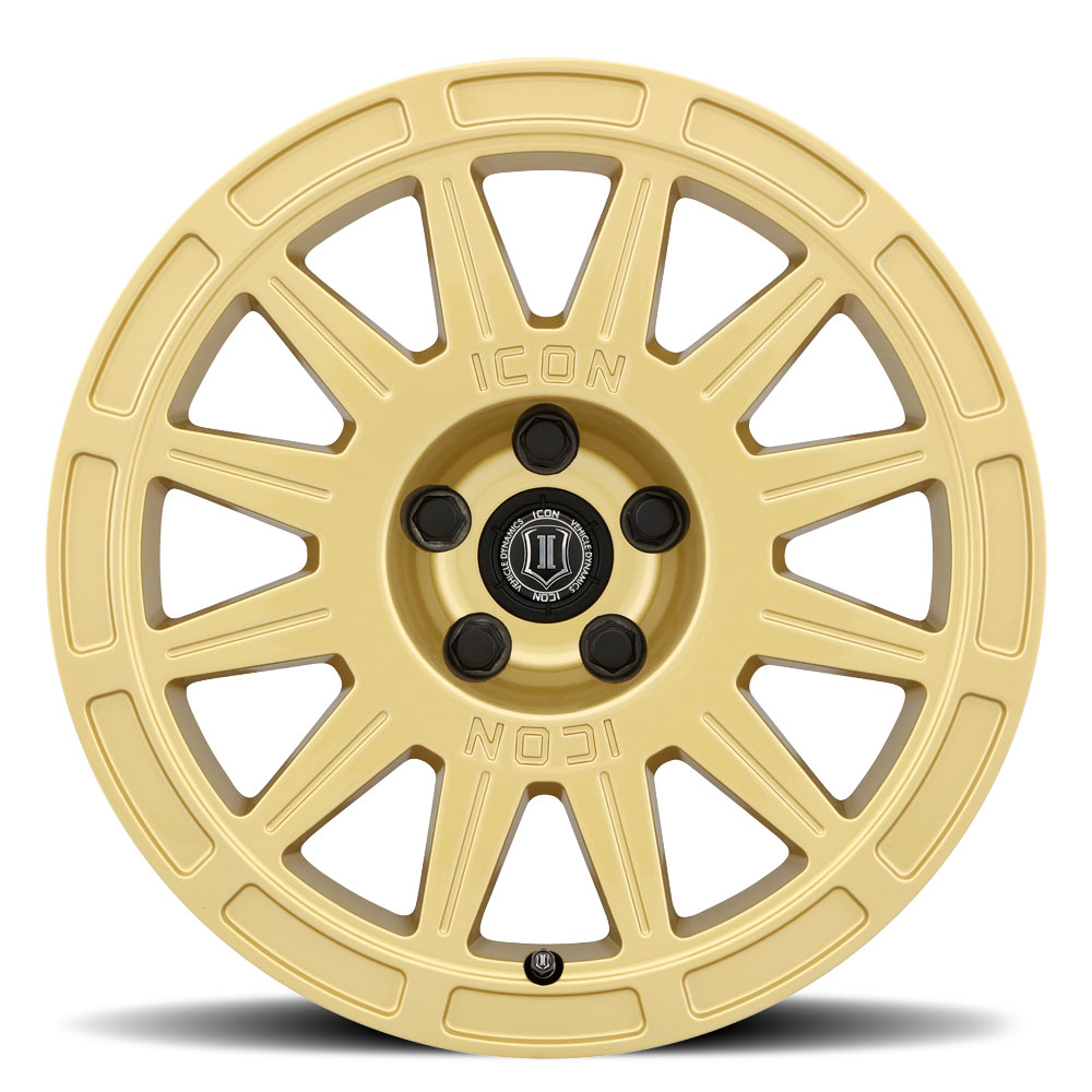 ICON Alloys Ricochet, Gloss Gold, 15 x 7 / 5 x 100, 15mm Offset, 4.6" BS