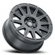 ICON Alloys Ricochet, Satin Black, 17 x 8 / 5 x 108, 38mm Offset, 6" BS