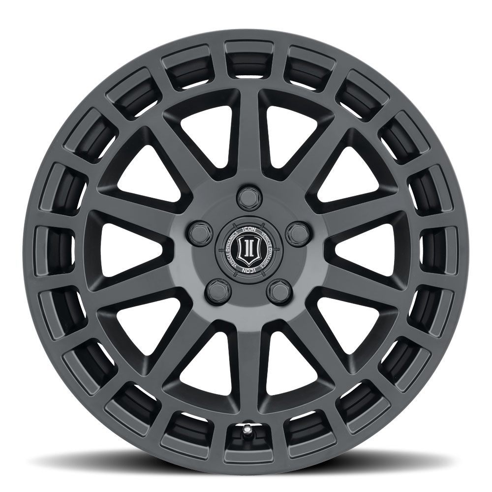 ICON Alloys Journey, Satin Black, 17 x 8 / 5 x 108, 38mm Offset, 6" BS