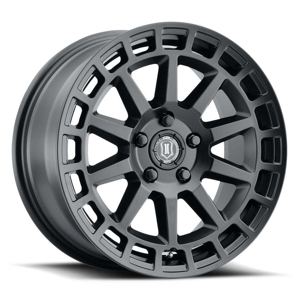 ICON Alloys Journey, Satin Black, 17 x 8 / 5 x 100, 38mm Offset, 6" BS