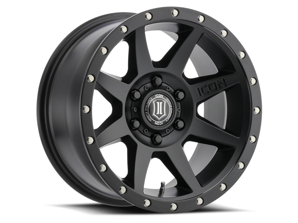 ICON Alloys Rebound, Satin Black, 18 x 9 / 6 x 5.5, 25mm Offset, 6" BS