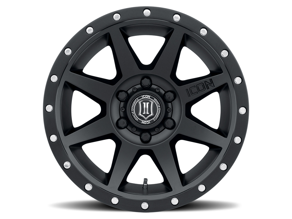 ICON Alloys Rebound, Satin Black, 18 x 9 / 6 x 5.5, 25mm Offset, 6" BS