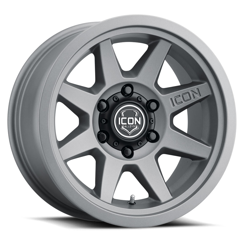 ICON Alloys Rebound SLX, Charcoal, 17 x 8.5 / 5 x 5, -6mm Offset, 4.5" BS