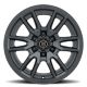 ICON Alloys Vector 6, Satin Black, 17 x 8.5 / 6 x 5.5, 25mm Offset, 5.75" BS