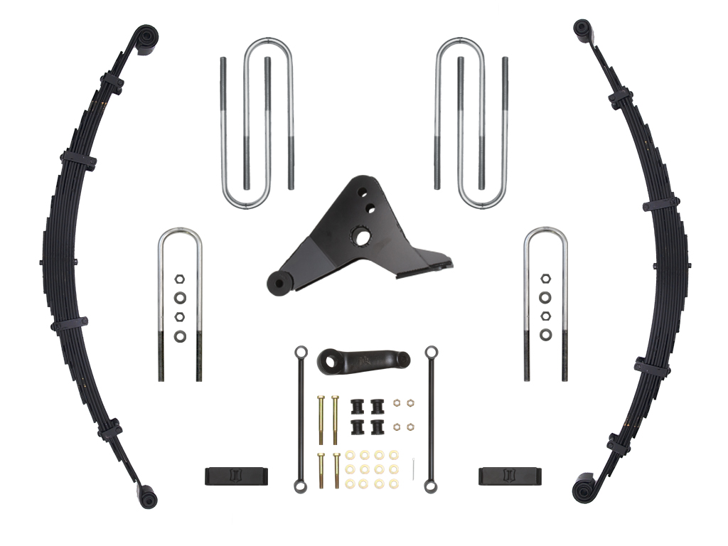 ICON 2000-04 Ford F250/F350, 4" Lift Suspension System, Leaf Spring & Block