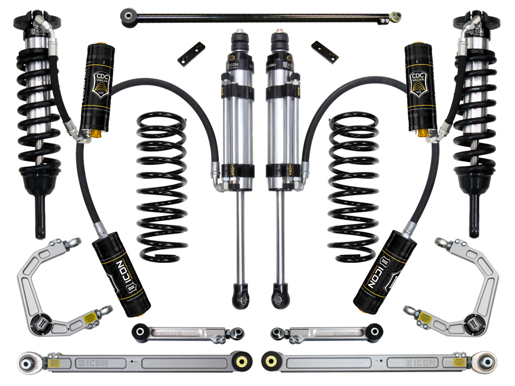 ICON 2010-2024 Toyota 4Runner/2010-2014 Toyota FJ Cruiser, 0-3.5" Lift Stage 8 Suspension System, Billet UCA