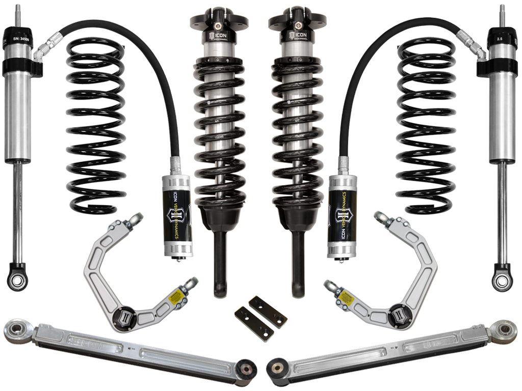 ICON 2010-2024 Toyota 4Runner/2010-2014 Toyota FJ Cruiser, 0-3.5" Lift Stage 4 Suspension System, Billet UCA