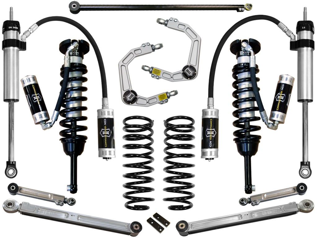 ICON 2010-2024 Toyota 4Runner/2010-2014 Toyota FJ Cruiser, 0-3.5" Lift Stage 6 Suspension System, Billet UCA