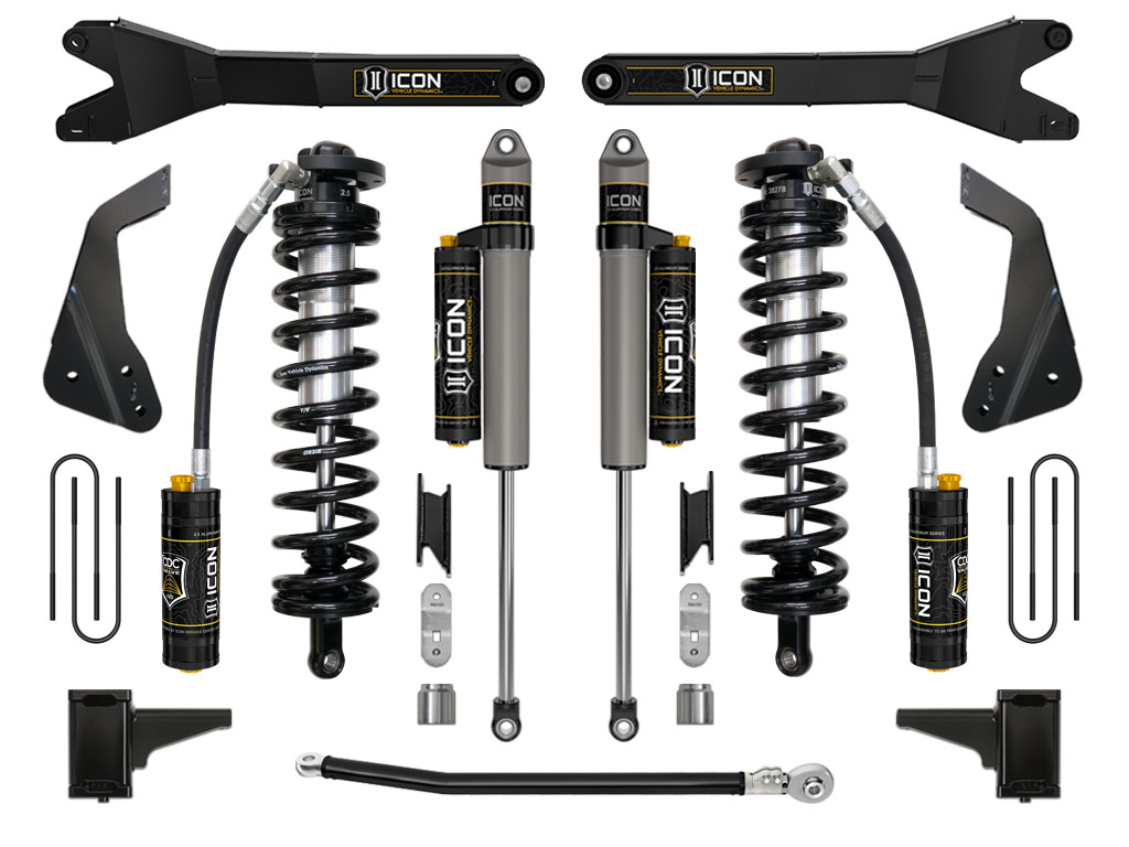 ICON 2008-10 Ford F250/F350 4-5.5" Lift Stage 4 Coilover Conversion w/Radius Arm